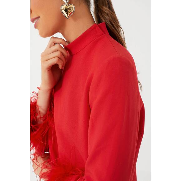 TUCKERNUCK red Feather Mod Ellie Dress NWT Size Small - Picture 6 of 11